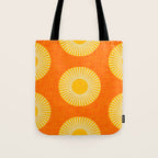 Earth Mod Abstract Sun Orange Tote Bag Gallery Image 1