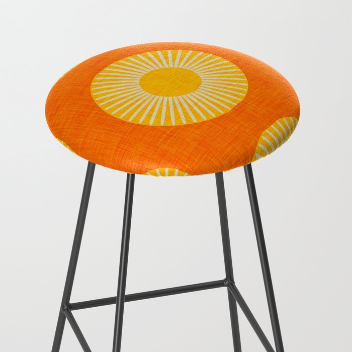Earth Mod Abstract Sun Orange Stool Gallery Image 2