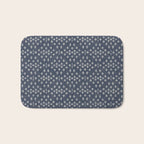 Vintage Patterned Blue Bath Mat Gallery Image 1