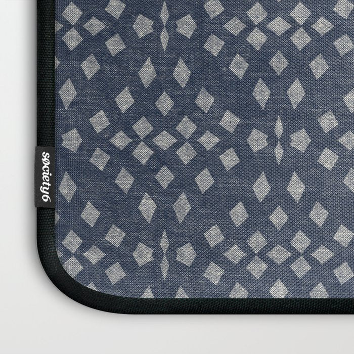 Vintage Patterned Blue Laptop Sleeve Gallery Image 3