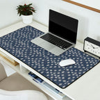 Vintage Patterned Blue Desk Mat Gallery Image 2