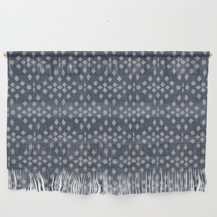 Vintage Patterned Blue Wall Hanging Gallery Image 1