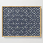 Vintage Patterned Blue Serving Tray Gallery Image 1