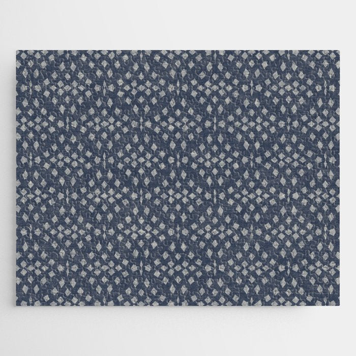 Vintage Patterned Blue Jigsaw Puzzle Gallery Image 1