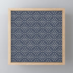 Vintage Patterned Blue Mini Art Print Gallery Image 1