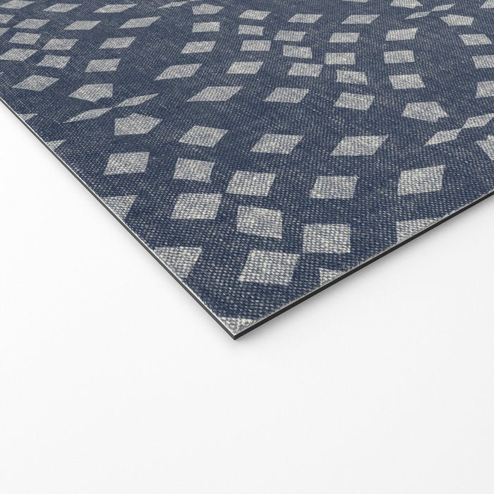 Vintage Patterned Blue Welcome Mat Gallery Image 2