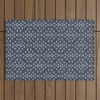 Vintage Patterned Blue Outdoor Rug Gallery Image 1