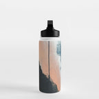 Vienna: a minimal, abstract mixed-media piece in pinks, blue, and white by Alyssa Hamilton Art Water Bottle Gallery Image 3