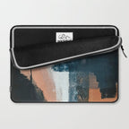 Vienna: a minimal, abstract mixed-media piece in pinks, blue, and white by Alyssa Hamilton Art Laptop Sleeve Gallery Image 2