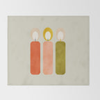 mid century xmas contemporary candle Throw Blanket Gallery Image 2