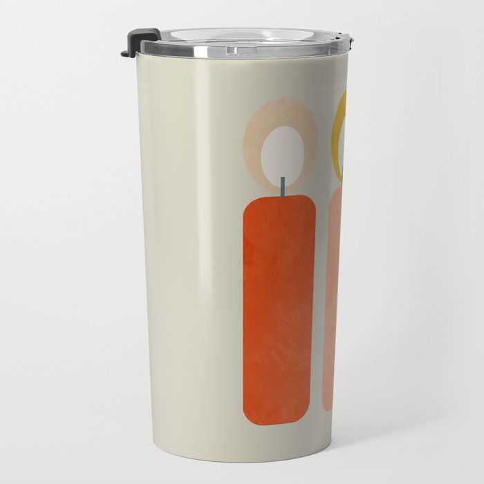 mid century xmas contemporary candle Travel Mug Gallery Image 3