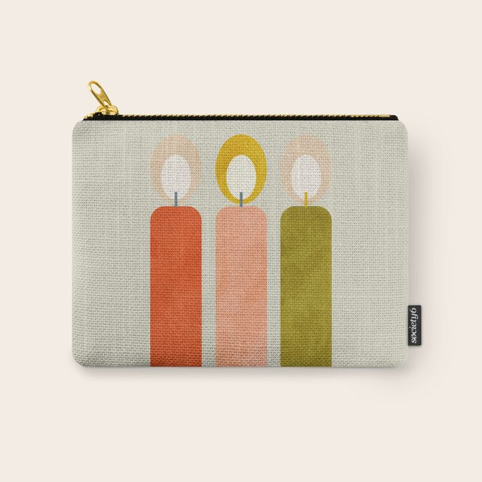 mid century xmas contemporary candle Carry All Pouch Gallery Image 1