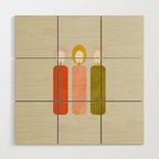 mid century xmas contemporary candle Wood Wall Art Gallery Image 1