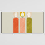 mid century xmas contemporary candle Desk Mat Gallery Image 3