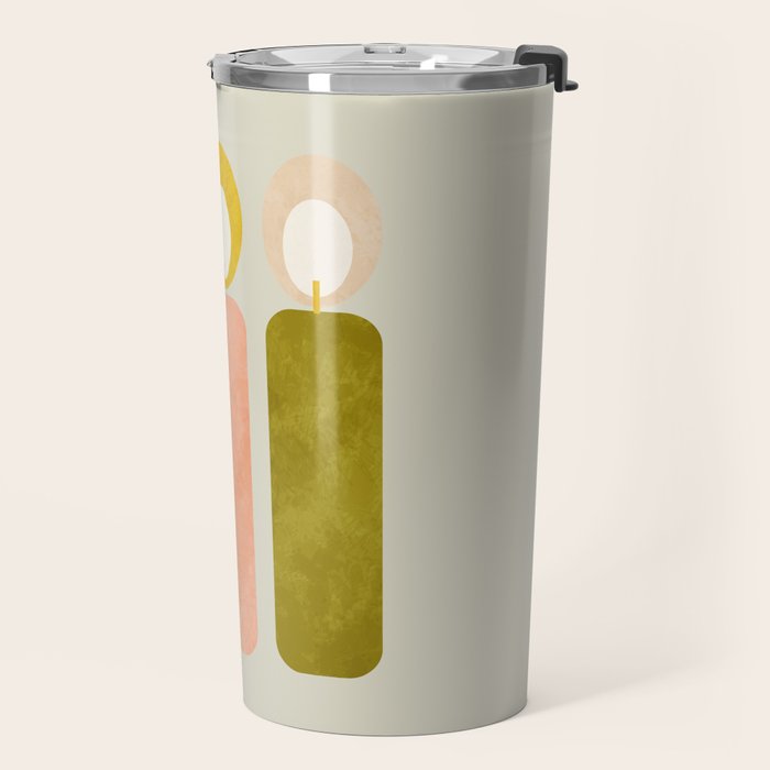 mid century xmas contemporary candle Travel Mug Gallery Image 2
