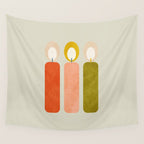 mid century xmas contemporary candle Wall Tapestry Gallery Image 4