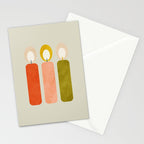 mid century xmas contemporary candle Stationery Card Gallery Image 2