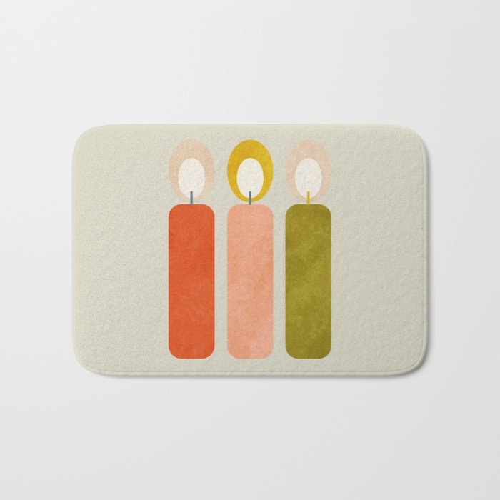 mid century xmas contemporary candle Bath Mat Gallery Image 1