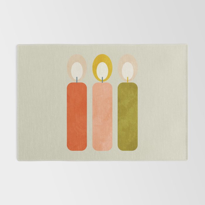 mid century xmas contemporary candle Rug Gallery Image 2