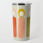 mid century xmas contemporary candle Travel Mug Gallery Image 1