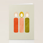 mid century xmas contemporary candle Stationery Card Gallery Image 2