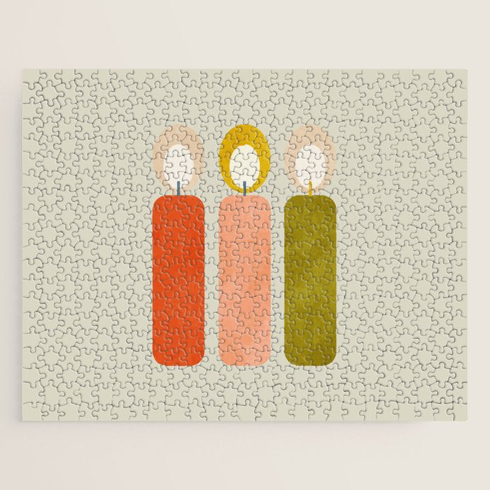 mid century xmas contemporary candle Jigsaw Puzzle Gallery Image 1