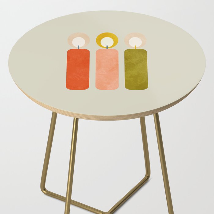 mid century xmas contemporary candle Side Table Gallery Image 2