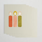 mid century xmas contemporary candle Wrapping Paper Gallery Image 3