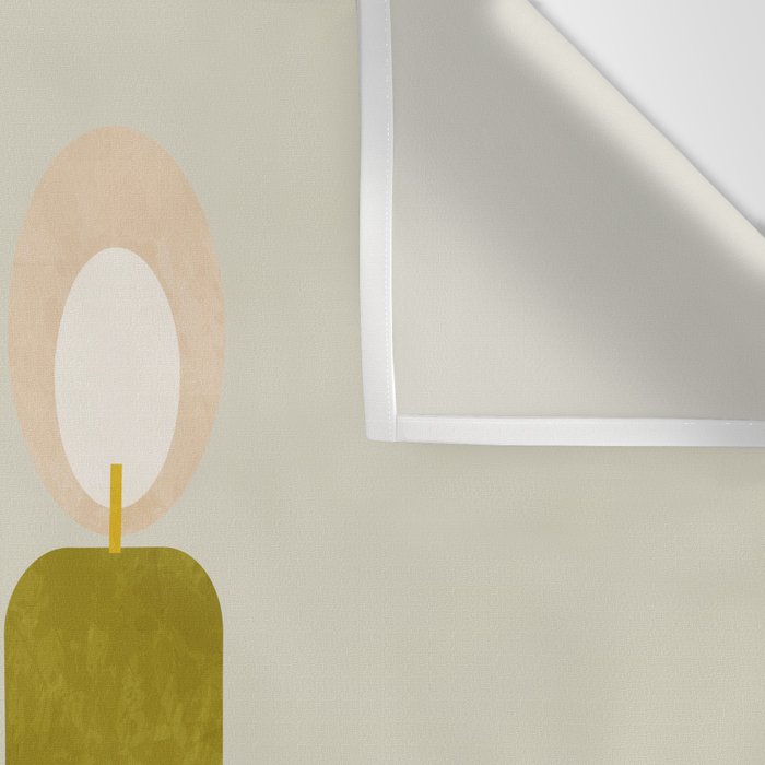 mid century xmas contemporary candle Wall Tapestry Gallery Image 3