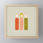 mid century xmas contemporary candle Mini Art Print Gallery Image 1