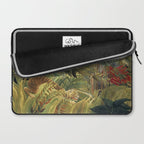 Henri Rousseau's Tiger in a Tropical Storm (1891) famous painting. Laptop Sleeve Gallery Image 2
