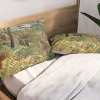 Henri Rousseau's Tiger in a Tropical Storm (1891) famous painting. Pillow Sham Gallery Image 2