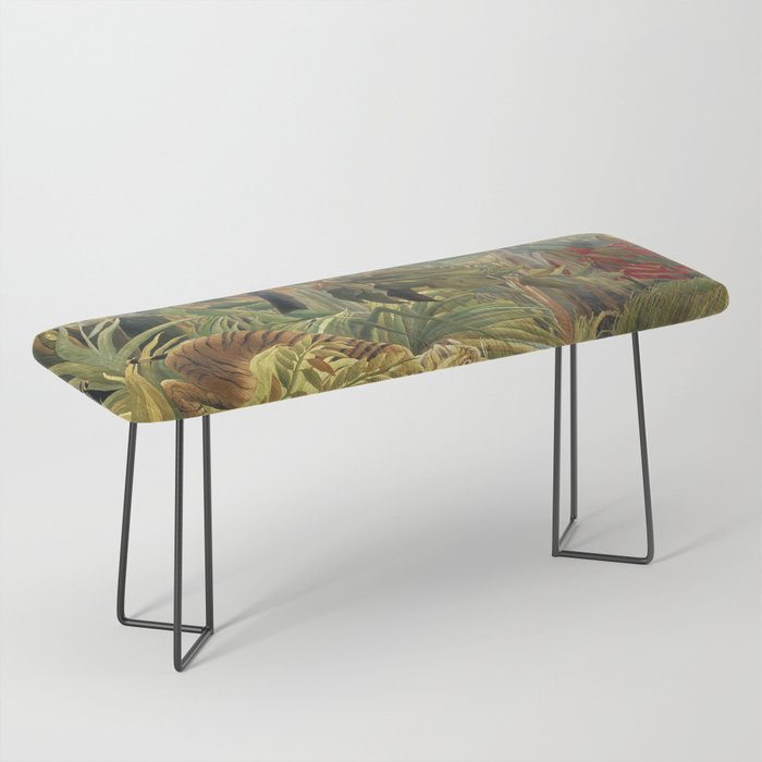 Henri Rousseau's Tiger in a Tropical Storm (1891) famous painting. Bench Gallery Image 1