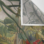 Henri Rousseau's Tiger in a Tropical Storm (1891) famous painting. Wall Tapestry Gallery Image 3