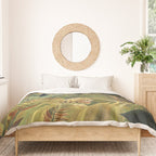 Henri Rousseau's Tiger in a Tropical Storm (1891) famous painting. Duvet Cover Gallery Image 3