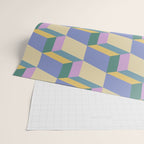 Cuboid Geometric Abstract Shapes Pattern XVI Wrapping Paper Gallery Image 2