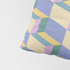 Cuboid Geometric Abstract Shapes Pattern XVI Pillow Sham Gallery Image 4