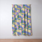 Cuboid Geometric Abstract Shapes Pattern XVI Window Curtain Gallery Image 3