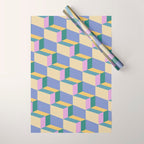Cuboid Geometric Abstract Shapes Pattern XVI Wrapping Paper Gallery Image 1