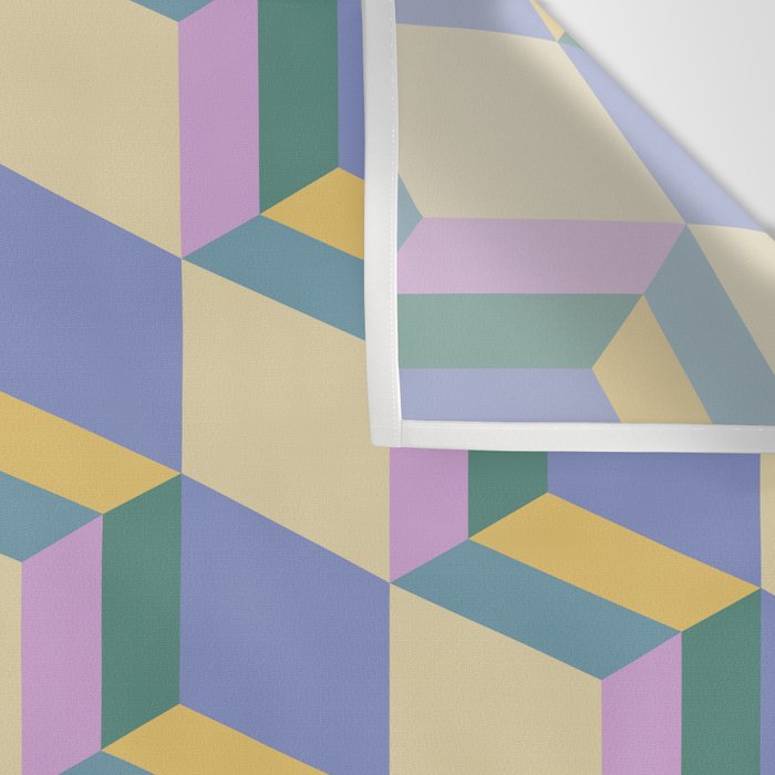 Cuboid Geometric Abstract Shapes Pattern XVI Wall Tapestry Gallery Image 3