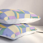 Cuboid Geometric Abstract Shapes Pattern XVI Pillow Sham Gallery Image 3