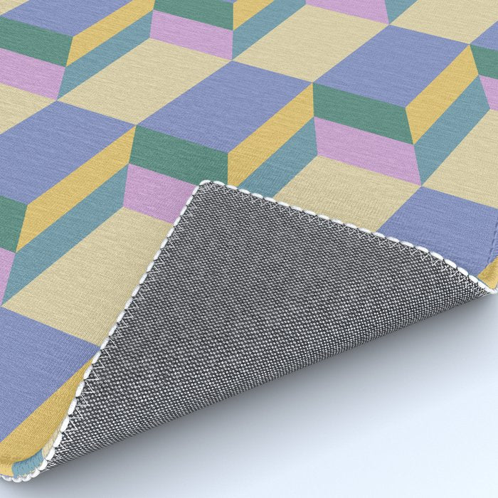Cuboid Geometric Abstract Shapes Pattern XVI Rug Gallery Image 4