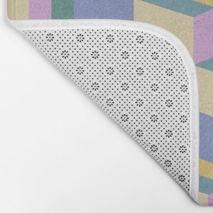 Cuboid Geometric Abstract Shapes Pattern XVI Bath Mat Gallery Image 2