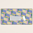 Cuboid Geometric Abstract Shapes Pattern XVI Desk Mat Gallery Image 1