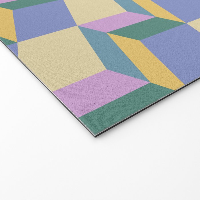 Cuboid Geometric Abstract Shapes Pattern XVI Welcome Mat Gallery Image 2