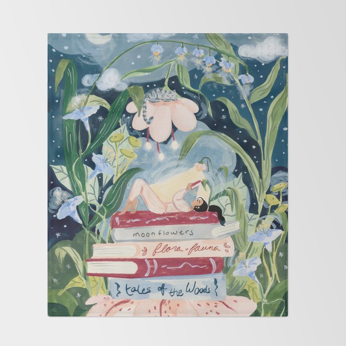 Night Reading Throw Blanket Gallery Image 2