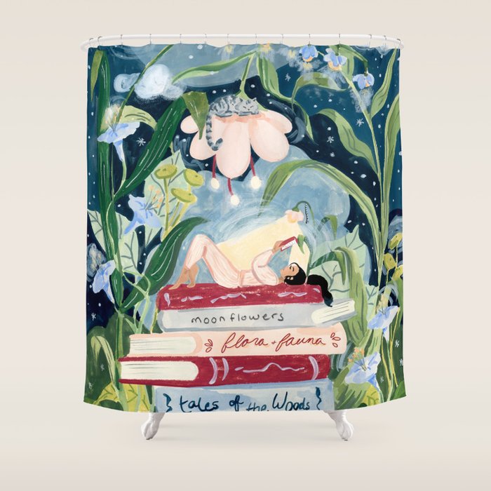 Night Reading Shower Curtain Gallery Image 1