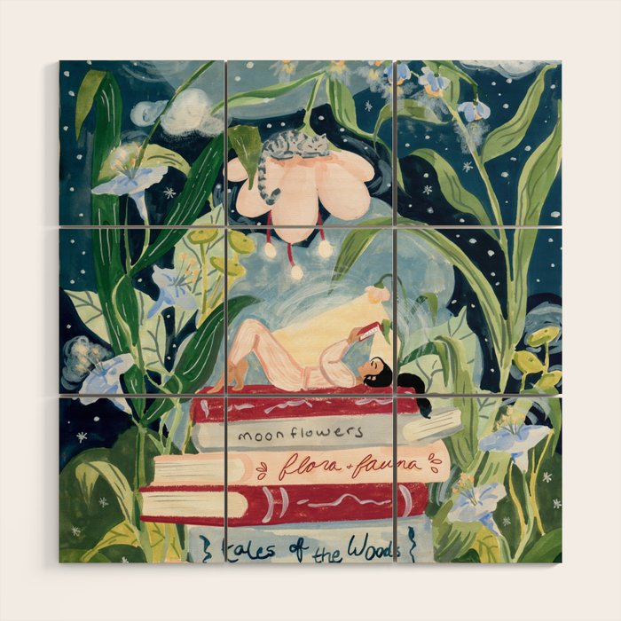 Night Reading Wood Wall Art Gallery Image 1