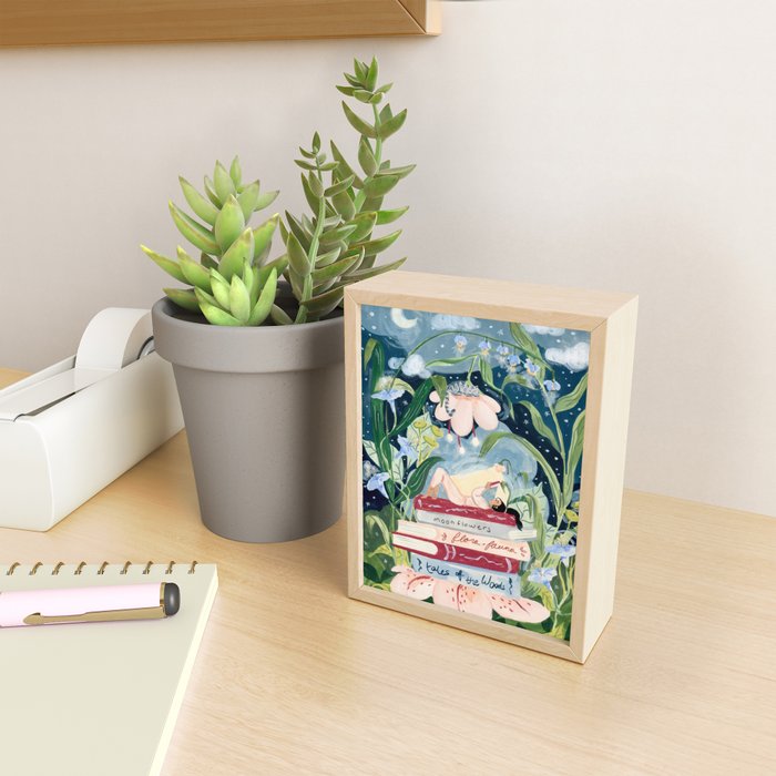 Night Reading Mini Art Print Gallery Image 2