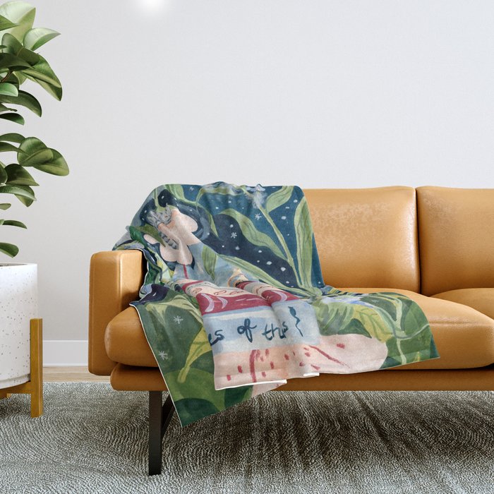 Night Reading Throw Blanket Gallery Image 1
